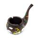 Clay Ashtray (M), Rasta Man Design Ashtray #XH6190