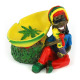 Clay Ashtray (M), Rasta Man Design Ashtray #XH6200