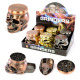 Premium Metal Herb Skull Grinders, 3 parts #1, 6 Set