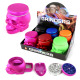 Premium Metal Herb Skull Grinders, 4 parts #3, 6 Set