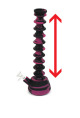 Extendable Silicone Pipe Bong with Glass Bowl, Extends from 8 inches up to 15 inches tall. black, purple, navy blue